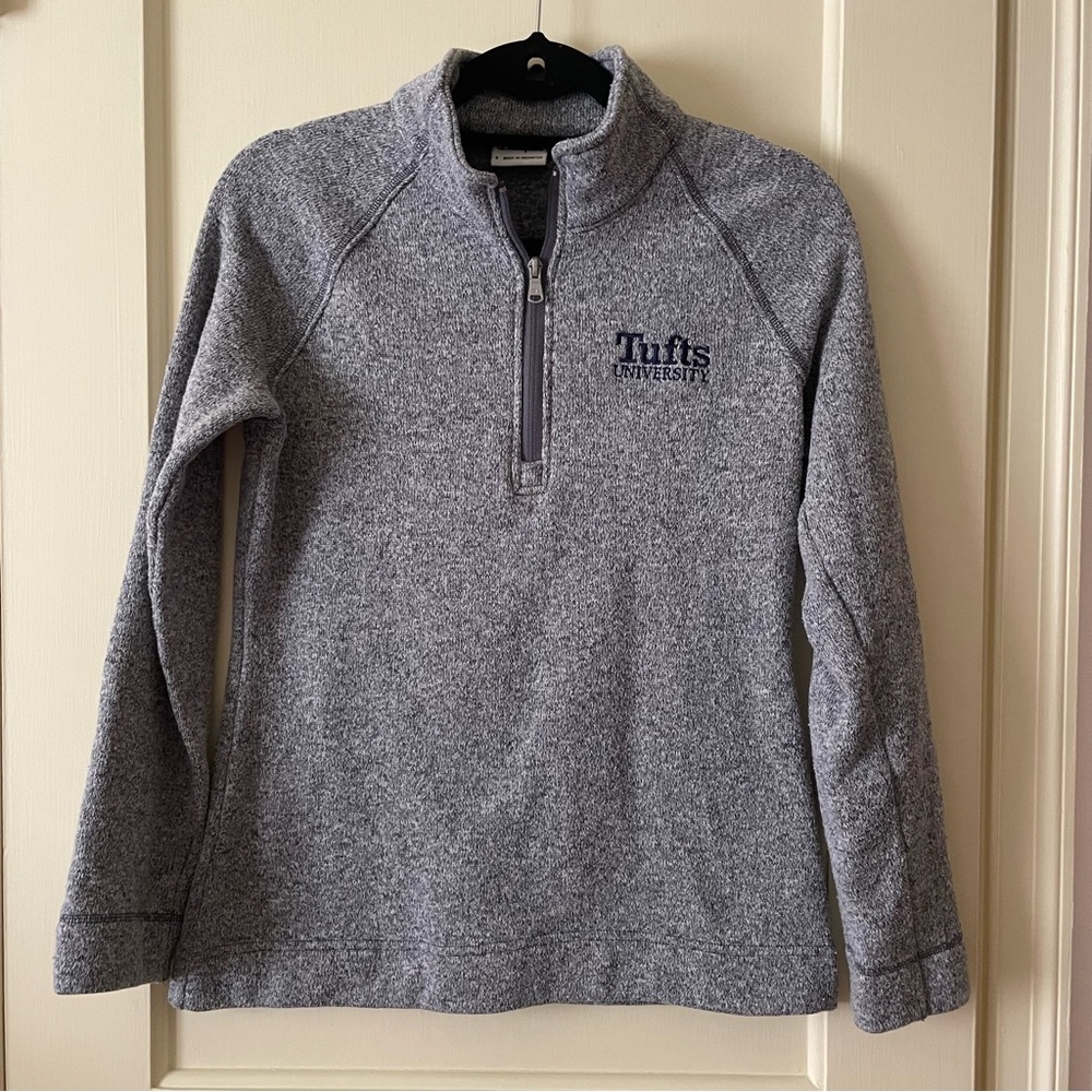 Tufts University Gray Quarter-Zip Pullover